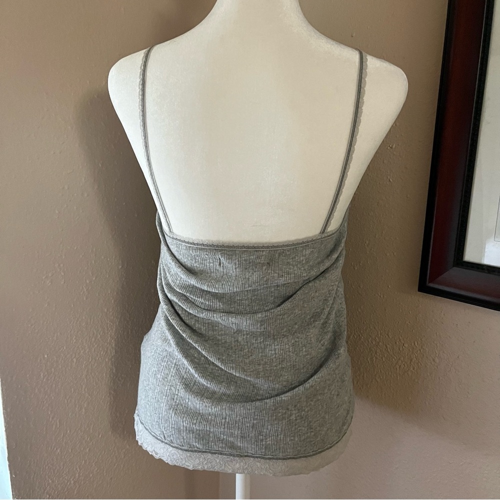 Vintage Y2K Hollister 2000s Lace Trim Babydoll Cami Tank Top - Picture 5 of 6
